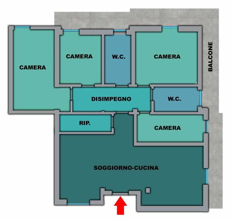 Appartamento in Vendita ad Ponzano di Fermo - 72000 Euro