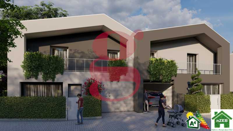 villa bifamiliare in vendita a saonara via monte rosa 100