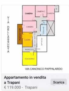 Appartamento in Vendita a Trapani via Canonico Vito Pappalardo